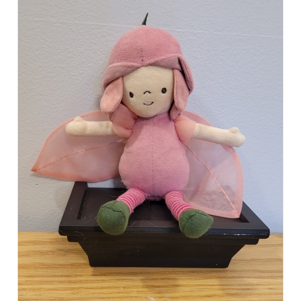 Jellycat Rose Petalkin Flower Fairy Doll Retired 9 inch Pink Plush Toy